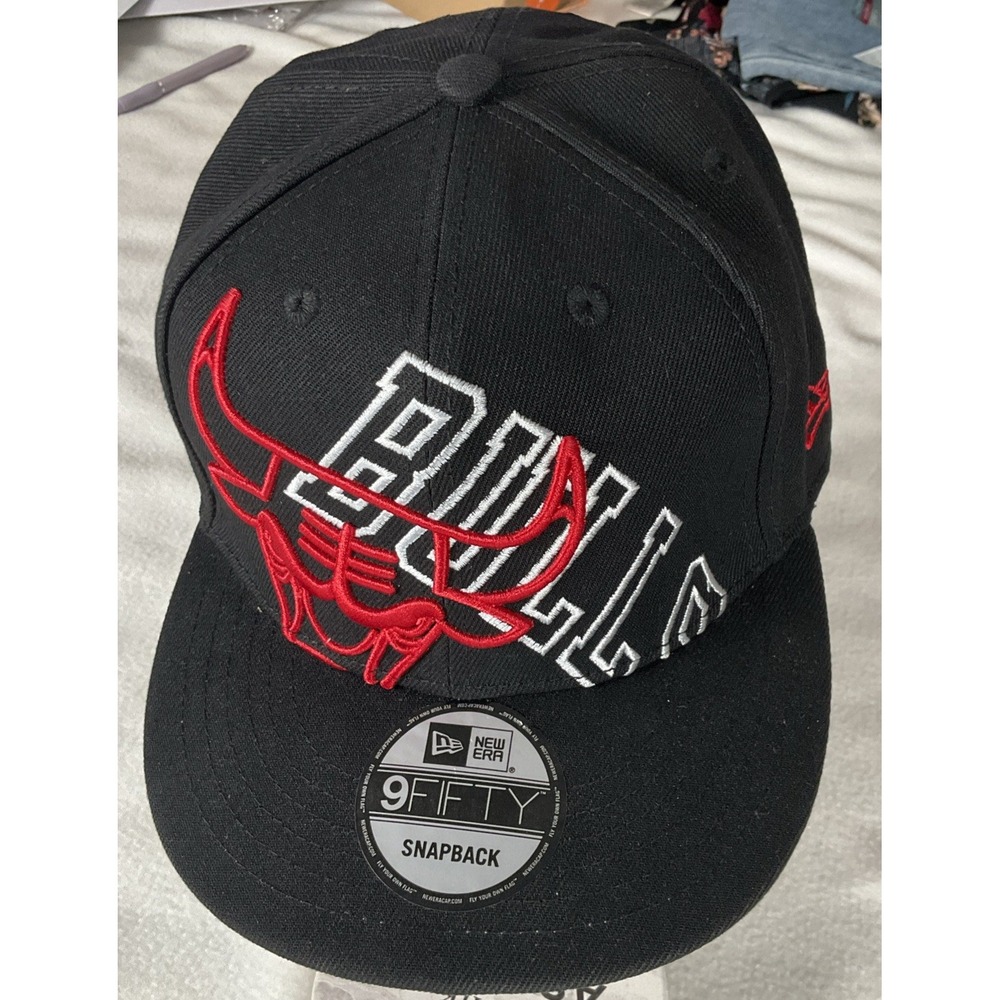Chicago Bulls New‎ Era Black Game Day Hollow Logo Mashup 59Fifty Adjustable Hat